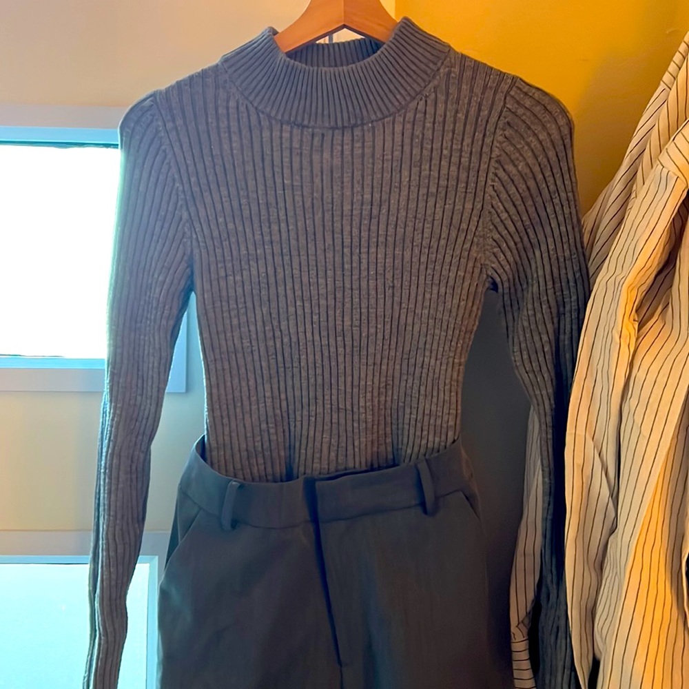 Muji women M neck sweater